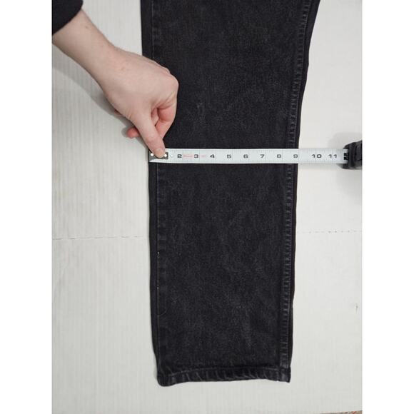 Vintage Y2K Levi's 505 Orange Tab Jeans Men's 38x30 Black Straight Leg REG Fit - Picture 6 of 11